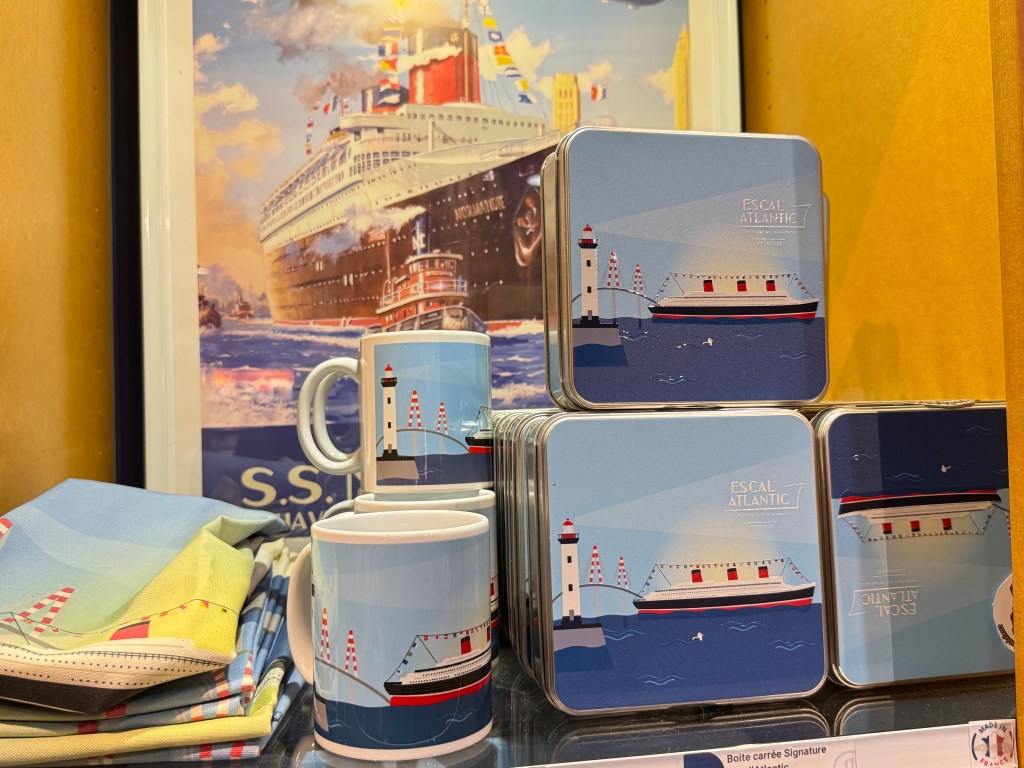 coasters and coffee mugs in a souvenir shop